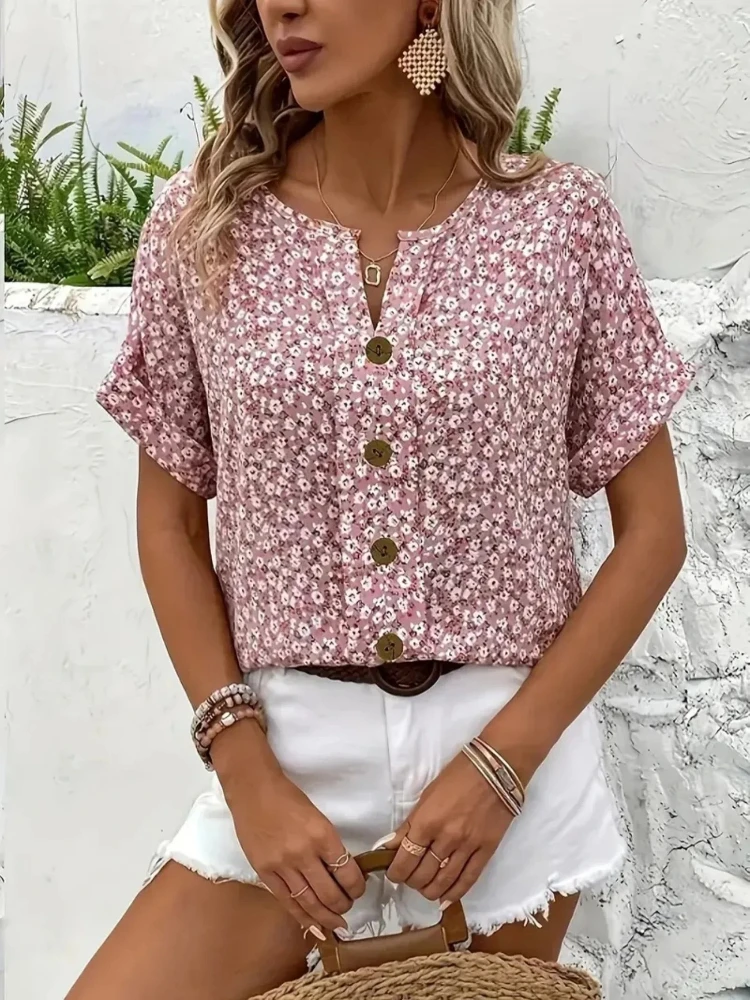 Korean Lifestyle - Plus Size Women's Shirts 2025 Spring