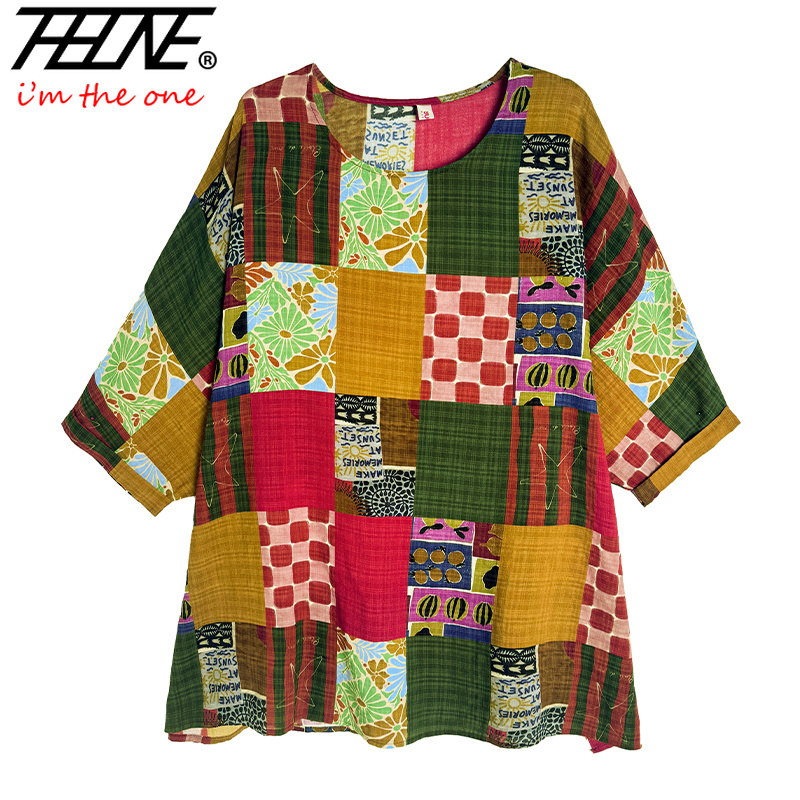 THHONE Women Shirts Print Loos - Korean Lifestyle 评论和价格